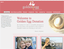 Tablet Screenshot of goldeneggdonation.com